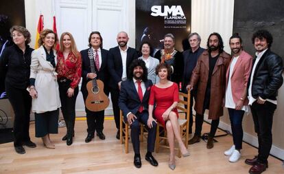 Algunos de los participantes en la 14ª edición de Suma Flamenca, este jueves en Madrid.