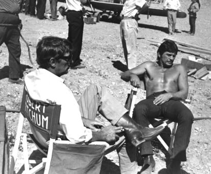 Robert Mitchum y Charles Bronson en Madrid en 1967.