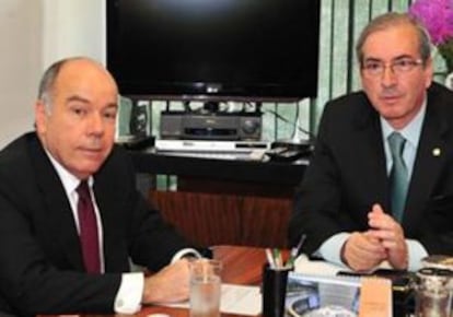 O chanceler e Eduardo Cunha.