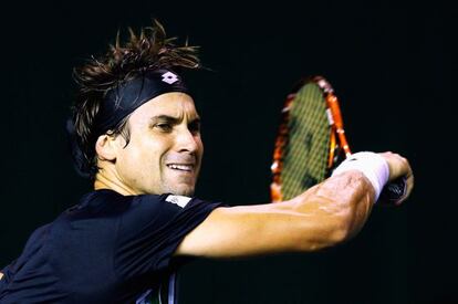 David Ferrer, en su partido contra Goffin. 