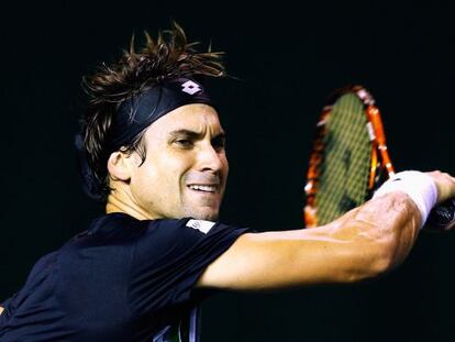 David Ferrer, en su partido contra Goffin.