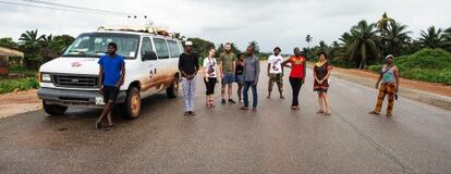El grupo de artistas africanos del proyecto Invisible Borders.