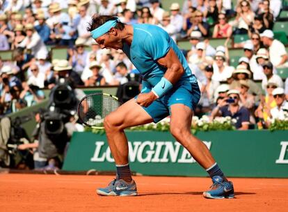 Rafa Nadal celebra la victoria tras derrotar al argentino Juan Martín Del Potro.