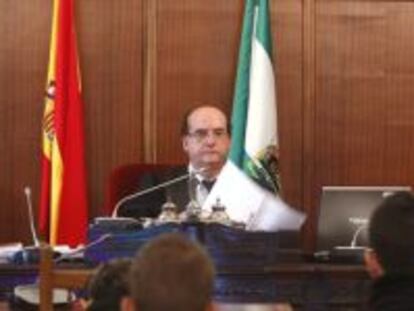 La sala de la Audiencia de Sevilla que juzga el caso Marta.-