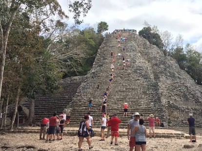 Pirámide de Nohoch Mul, en la ciudad maya de Cobá