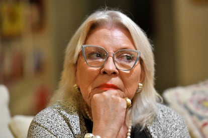 Elisá Carrió en su casa en Chacras de la Cruz.