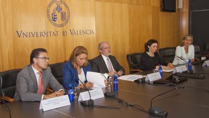 Serafín Castellano, Susana Camarero, Esteban Morcillo, Mercedes Vinuesa y Asunción Sánchez-Zaplana.