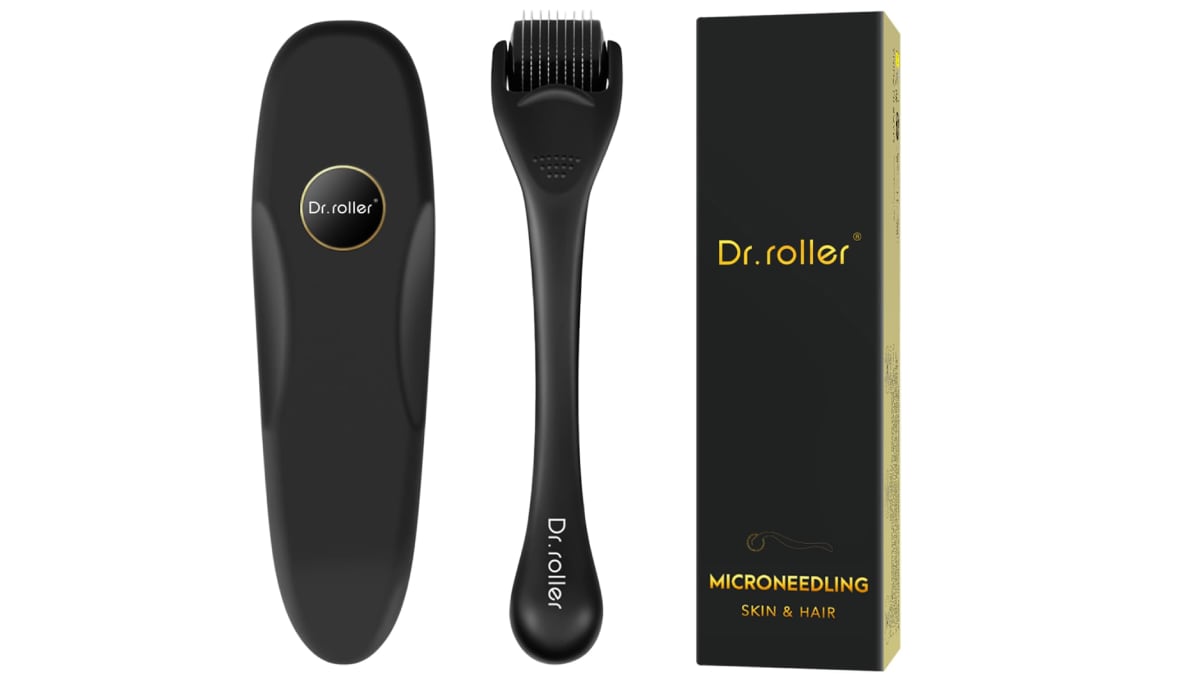 Derma roller para el rostro y el cuero cabelludo.