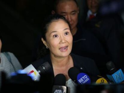 La líder de Fuerza Popular fue arrestada después de acudir a un tribunal peruano para ser interrogada por aportaciones de la constructora Odebrecht a su campaña electoral de 2011