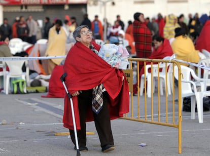 Huerto de la Rueda, donde está el puesto de mando avanzado y reparto de víveres.