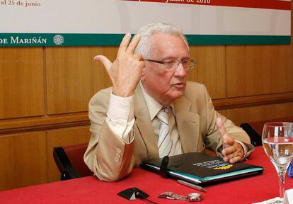 Tomás Salvador Vives, en unas jornadas en 2010 en el pazo de Mariñán, en Bergondo (A Coruña).