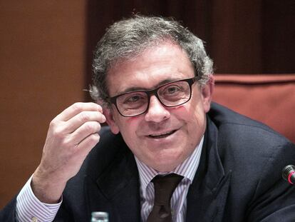 Jordi Pujol Ferrusola en una comparecencia ante una comisión del Parlament de Cataluña.