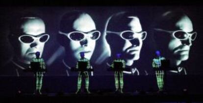 Un momento del 'show' de Kraftwerk en el Moma de Nueva York.