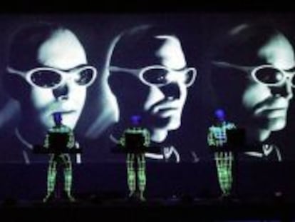 Un momento del 'show' de Kraftwerk en el Moma de Nueva York.