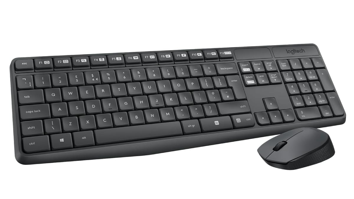 Combo de teclado y ratón inalámbricos, de Logitech.
