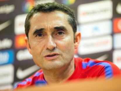 El entrenador del Barcelona se queja del apretado calendario de su equipo, que tendrá menos de 70 horas de descanso entre el duelo ante Las Palmas y frente al del Atlético