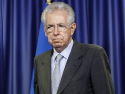 Monti, en una reciente comparecencia en Bruselas.