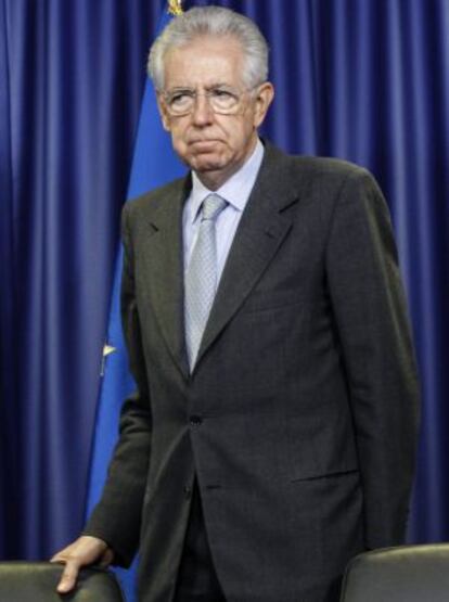 Monti, en una reciente comparecencia en Bruselas.