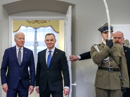 US President Joe Biden and his Polish counterpart Andrzej Duda on Tuesday in Warsaw.