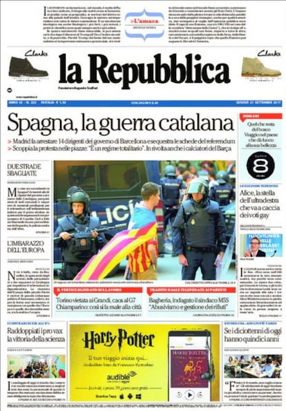 La Repubblica (Itàlia) - "Espanya, la guerra catalana"