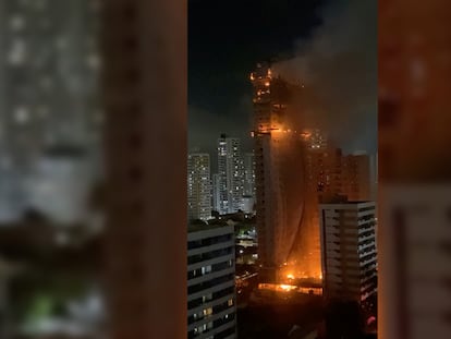 Incendio en Recife, Brasil, el 28 de marzo 2024.