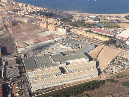 Vista aérea de las obras de Parque Melilla.