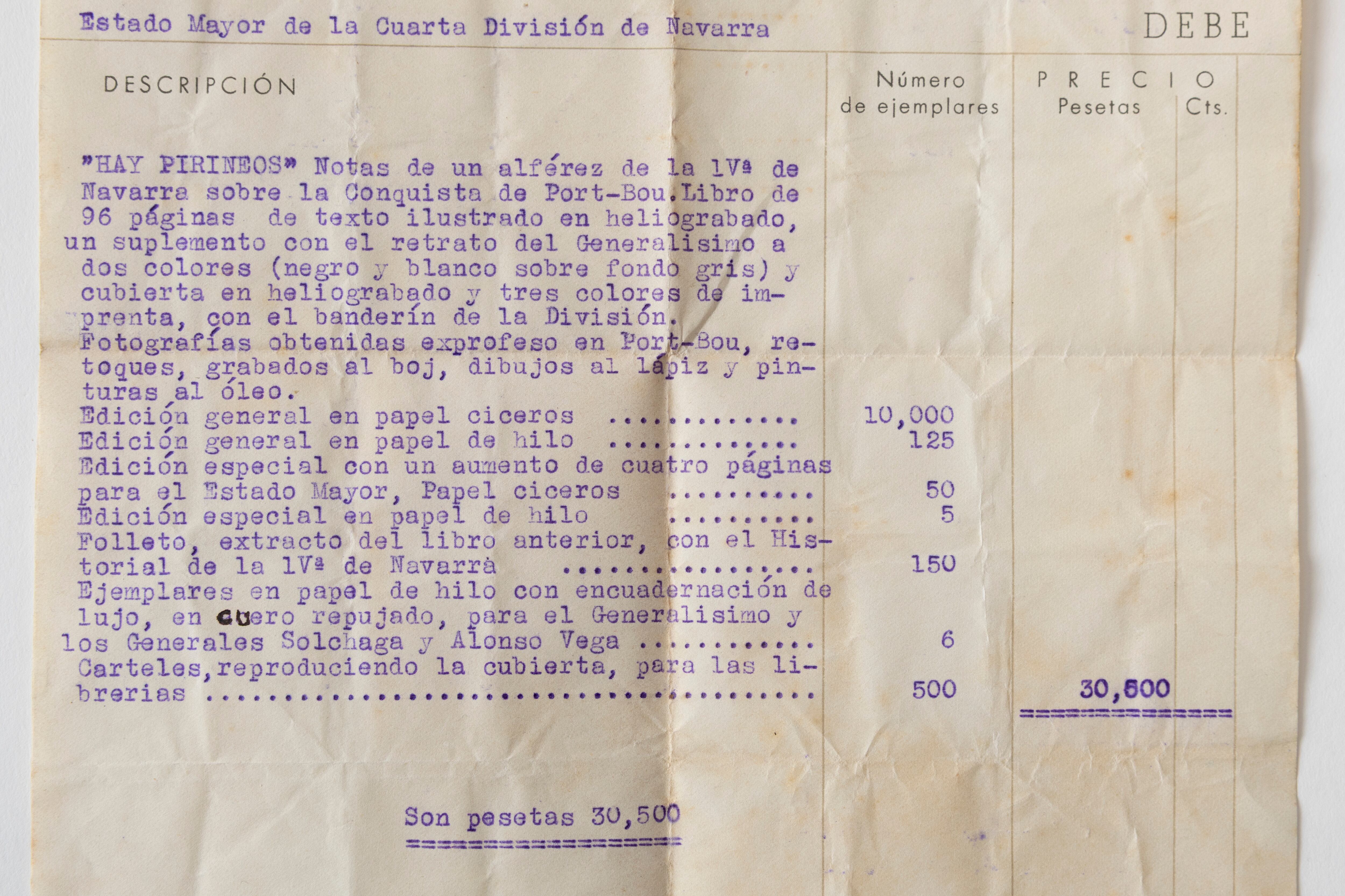 Albarán con el reparto de ejemplares, parte de la información que ha permitido reconstruir el libro.