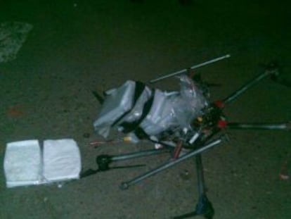 Drone con droga en Tijuana.