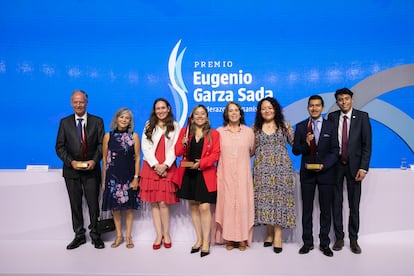 Los ganadores de las tres categorías del Premio Eugenio Garza Sada 2024.