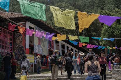 El Caracol zapatista Jacinto Canek durante el Encuentro Internacional El Sur Resiste 2023, San Cristóbal de las Casas.