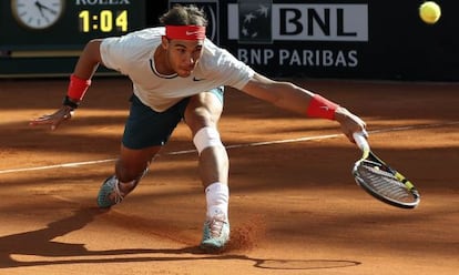 Nadal, en la final de Roma