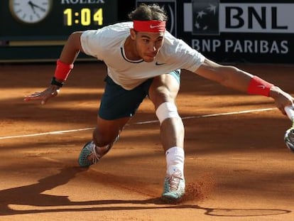 Nadal, en la final de Roma