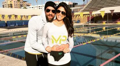 Imagen que utilizaron Michael Phelps y Nicole Johnson para anunciar su paternidad.