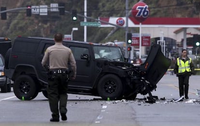 Uno de los vehículos implicados en el accidente.