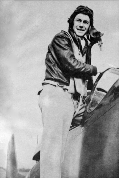 Yeager, piloto de caza en 1944.