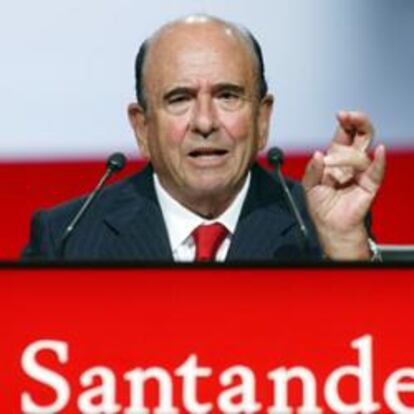 El presidente del Santander, Emilio Botín