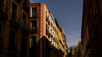 Edificios de vivienda en el centro de Madrid, en una imagen del pasado marzo.