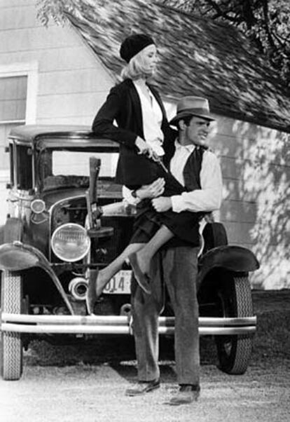 Faye Dunaway y Warren Beatty, en <i>Bonnie y Clyde. </i>