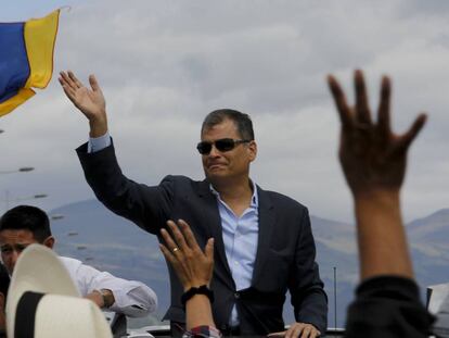 El expresidente de Ecuador Rafael Correa antes de su viaje a B&eacute;lgica.