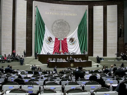 Una sesión en la Cámara de Diputados de México en 2016.
