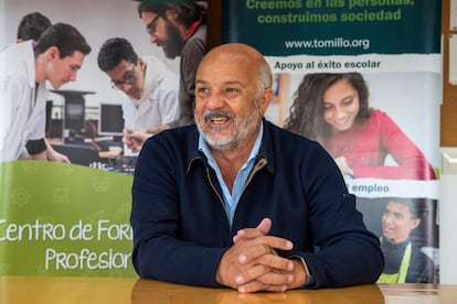 Ángel Serrano Almodóvar, director general Fundación Tomillo, en su sede en el barrio de Orcasur (Usera).