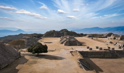 Sitio arqueológico de Monte Albán, muy cerca de la capital de Oaxaca. 