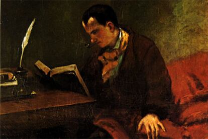 El escritor francés Charles Baudelaire pintado por Courbet (1847).