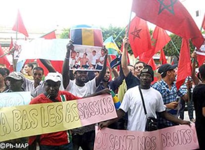 Manifestación ante el consulado español en Nador