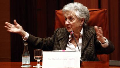 Marta Ferrusola al Parlament, el 2015.