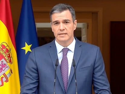 Pedro Sánchez, este lunes en La Moncloa.