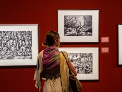 Sala de la exposición "Amazônia" en Madrid.