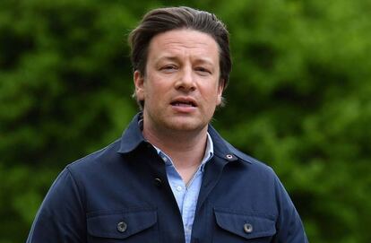El chef británico Jamie Oliver en Londres en mayo de 2018.