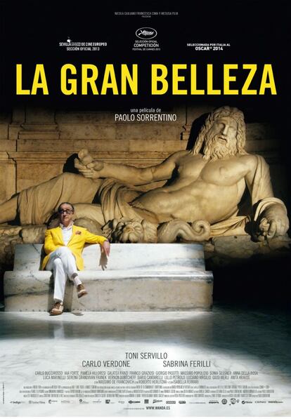 'La gran belleza' (Italia): Paolo Sorrentino retrata la Roma más banal y aspira al Goya a mejor película europea.