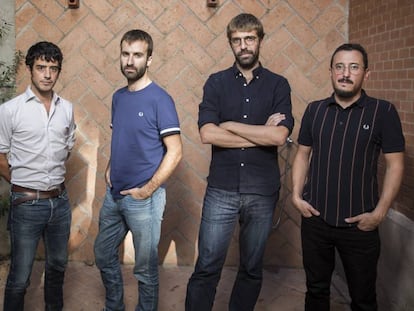 Els integrants del grup musical barceloní Manel.